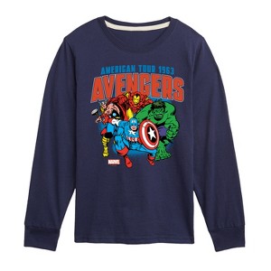 Boys' - Marvel - Avengers American Tour Long Sleeve Graphic T-Shirt - 1 of 3