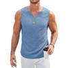 COOFANDY Men's Casual Tank Tops Knit V Neck Sleeveless T Shirts 2 Pack Summer Beach Lightweight Muscle Tee - 2 of 4