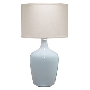 Splendor Home Plum Jar Ceramic Table Lamp with Drum Shade Gray : Modern Glossy Finish, 3-Way Switch, UL Listed - 1 of 4