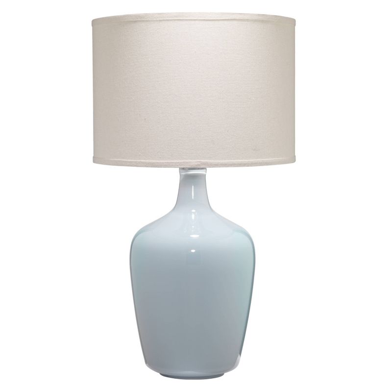 Plum Jar Ceramic Table Lamp with Drum Shade Gray - Splendor Home, 1 of 8