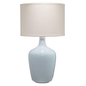 Plum Jar Ceramic Table Lamp with Drum Shade Gray - Splendor Home