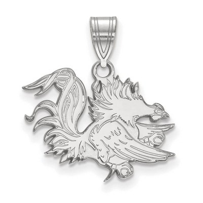 Black Bow Jewelry 14k White Gold South Carolina Gamecocks NCAA Medium Pendant