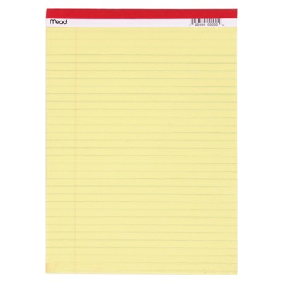 Mead Standard Legal Pad, 8-1/2" x 11-3/4", 50 Sheets (Pack of 10)