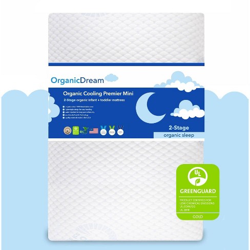 Organic Dream Certified Organic Cooling Premier Mini 2 stage Crib Toddler Mattress Target