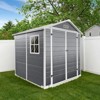 GDFStudio Mica Modern 72" Modern Plastic Outdoor Storage Shed with Floor and Lockable Door - 2 of 4