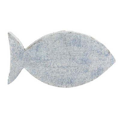 Northlight Cape Cod Inspired Fish Decoration - 10.5” - White And Blue ...