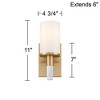Possini Euro Design Possini Euro Lucius 11" High Soft Gold and White Marble Wall Sconce - 4 of 4