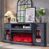 SinCiDo Farmhouse 70" Fireplace TV Stand, for 80" TV, Entertainment Center w/ Fireplace, Remote Control, 3 Types 3D Flames, Storage Cabinet & 2 Drawer - 2 of 4