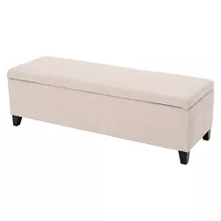 Lucinda Fabric Storage Ottoman Bench - Christopher Knight Home