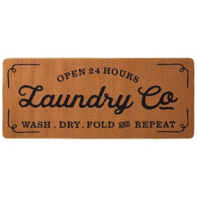 The Lakeside Collection Vintage Laundry Room Storage and Organization Decor Collection - Laundry Rug