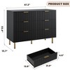 Fluted 6 Drawer Storage Dresser, Tall Modern Chest with Ample Deep Drawers and Wide Top - 2 of 4