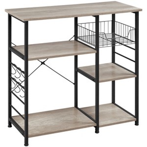 Yaheetech Kitchen Storage Rack with Basket/Hooks/Storage - 1 of 4