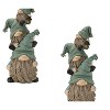 Stone Garden Gnome Stacking Figurine – 11"H Triple Gnome Stack Decor Set (Set of 2) By Melrose - 3 of 4