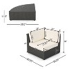 Christopher Knight Home Felicity 6-Piece Outdoor Wicker Sectional Conversation Set with Cushions - 4 of 4