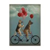 Trademark Fine Art -Fab Funky 'German Shepherd Tandem' Canvas Art - 2 of 4