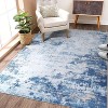 Modern Abstract Living Room Rug with Non-Slip Backing Ultra-Thin Stain Resistant Non Shedding Throw Carpet - 2 of 4