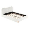 Modern Upholstered Bed Frame with Headboard and Rubberwood Legs, Queen Size Bed Frame for Bedroom or Guest Suite – The Pop Home - 4 of 4
