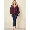 VENUS Womens Tie-Front Button-Up Top - 3 of 4