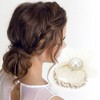 Unique Bargains Floral Rhinestone Faux Pearl Scrunchies 1 Pc - 2 of 4