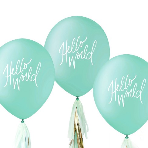 Inklings Paperie Teal Designer Baby Shower Balloons 12 Ct Target