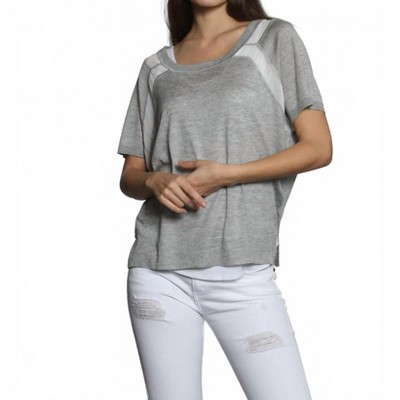 Women's Wo's Sheer Trim Scoop Top - LABEL+thread