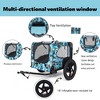 Lyngins Foldable Dog Stroller, Outdoor Heavy Duty Collapsible Pet Bike Trailer with All-Terrain Wheels & Universal Hitch, Dog Carrier Cart for Bicycle - 3 of 4