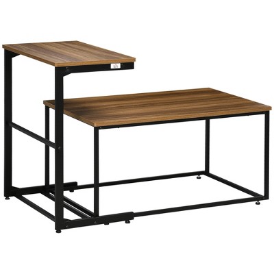 HOMCOM Modern Nesting Coffee Table Set for Living Room Furniture