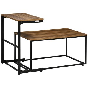 HOMCOM Modern Nesting Coffee Table Set for Living Room Furniture - 1 of 4
