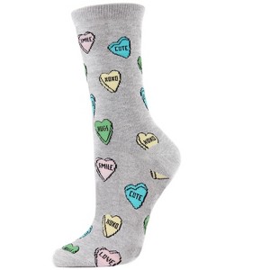 Memoi Sweet Candy Bamboo Blend Crew Socks - 1 of 2
