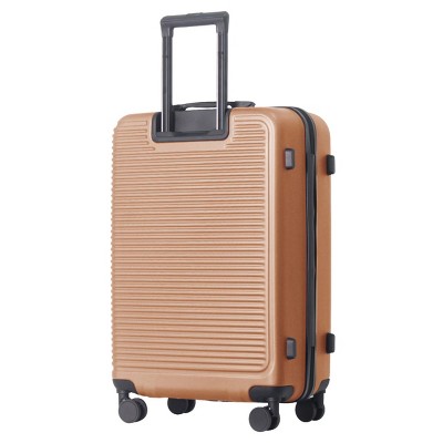 INFURNIC Bag And Luggage Sets 3 Piece Hard Shell Suitcase Set, Lightweight Suitcase with Wheels for Travel Business, Brown, 20.67"*11.61"*29.92"