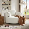 KTMBDW Chenille Swivel Armchair, Accent Barrel Round Sofa Chairs with 3 Removable Pillows, Upholstered Moden Reading Chair for Living Room Bedroom - 3 of 4