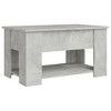 vidaXL Modern Coffee Table in Concrete Gray - Engineered Wood Table with Storage Space, Durable, Stylish and Convenient - 31.1"x19.3"x16.1" - 4 of 4