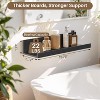 FurnitureR Floating Shelves for Wall, 15.75 Inch Wide Shelves for Decor Storage, Wall Mounted Wooden Shelves for Bedroom, Black, Set of 6 - 4 of 4