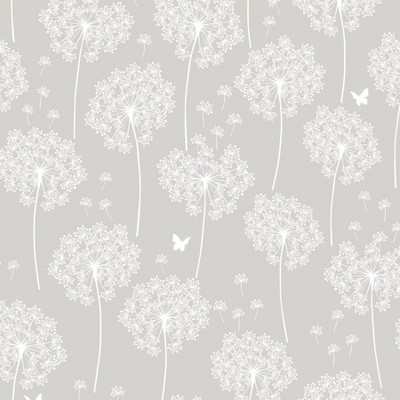 NuWallpaper Dandelion Peel & Stick Wallpaper Gray