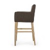 Set of 2 30.5" Armga Contemporary Fabric Upholstered Wood Counter Height Barstools - Christopher Knight Home - 3 of 4