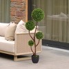SKRAN Artificial Boxwood Topiary 4-Sphere Ball Tree,Greenery Plant for Indoor & Outdoor Decor,Spiral Topiary Ball Tree for Home,Office,Patio - 2 of 4