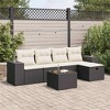 vidaXL Garden Sofa Set Black, Cream White - 2 of 4