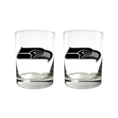 NFL Seattle Seahawks 2pc Stealth Legacy Rock Glass Set