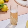 Prestee 9Oz Stemless Plastic Champagne Flute - 12 Pack, Clear - 2 of 4
