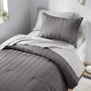 Kieran Striped Reversible Pintuck Pleated Comforter Set - 4 of 4