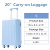 Lyngins Expandable 28 Inch ABS Hard Shell Luggage, Checked Suitcase/Away Luggage, TSA Approved 3-Dial Lock, Quiet Double Universal Wheels - 4 of 4