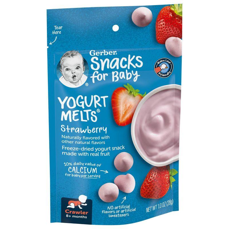 Gerber Yogurt Melts Strawberry Freeze-Dried Yogurt Snack - 1oz, 3 of 13