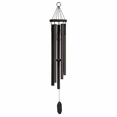 Amish Handcrafted Black Aluminum Wind Chime, 37"