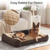 Luxury Orthopedic Dog Bed with Rabbit Fur Fleece, Double Mixed Shredded Foam Support, Machine Washable Pet Sofa - 4 of 4