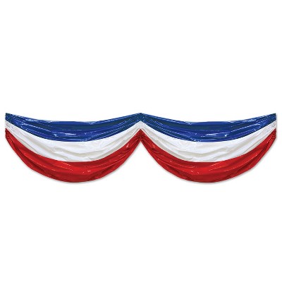 Beistle Patriotic Plastic Bunting, 3' x 15', (1/Pkg) Multicolored