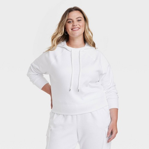 Women's Hoodie Sweatshirt - Universal Thread™ White 2X