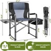 SUGIFT Extra Wide Folding Director’s Chair with Cooler Bag & Side Table, Portable for Fishing, Patio, Tailgating - 4 of 4