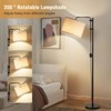 GTCLIGHTING Floor Lamp for Living Room, Adjustable Height Standing Lamps with 350° Rotate White Lampshade,Modern Tall Lamp for Bedroom Office - 4 of 4