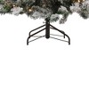 Northlight 7.5' Prelit Artificial Christmas Tree Flocked Natural Emerald - Warm Clear Lights - 4 of 4