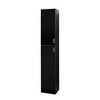 TIRAMISUBEST Black Freestanding Cabinet with 2 Doors - Wooden Accent Storage for Kitchen or Dining Room with Fixed Shelves - 3 of 4